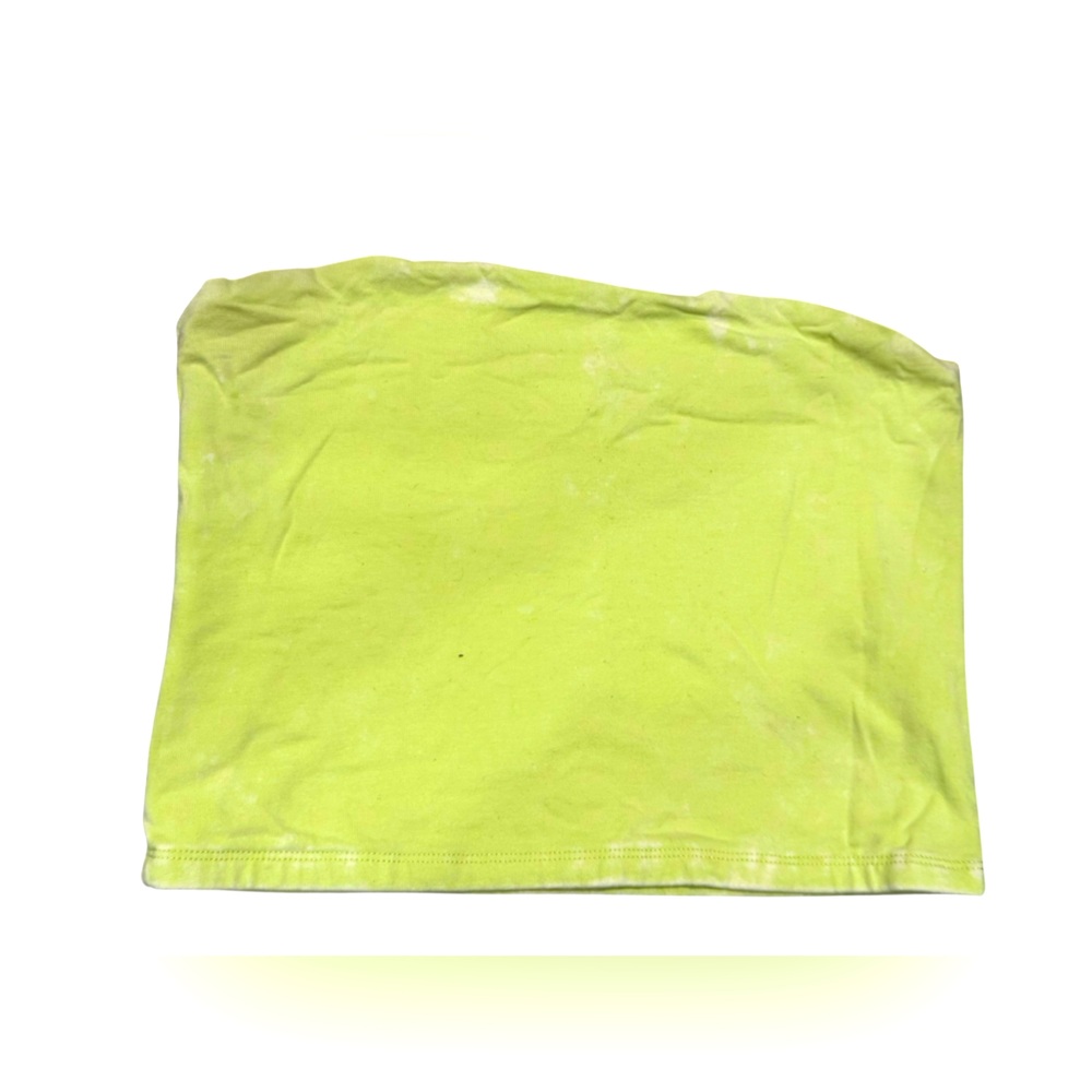 Bright Green Distressed Tube Top